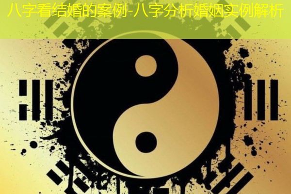  八字看结婚的案例-八字分析婚姻实例解析